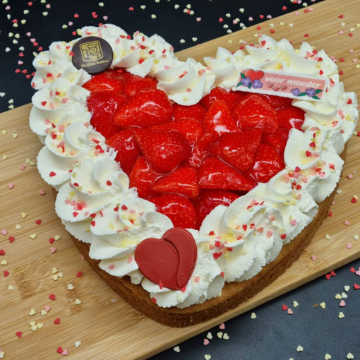 Afbeelding van Hartenslof met aardbeien en slagroom