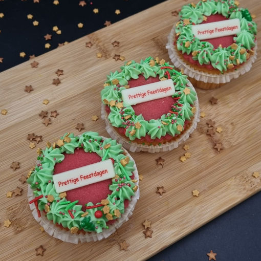 Afbeelding van Cupcake Kerstkrans