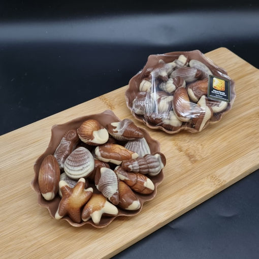 Afbeelding van Chocolade schelp met zeevruchten