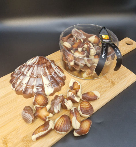 Afbeelding van Chocolade schelp met zeevruchten